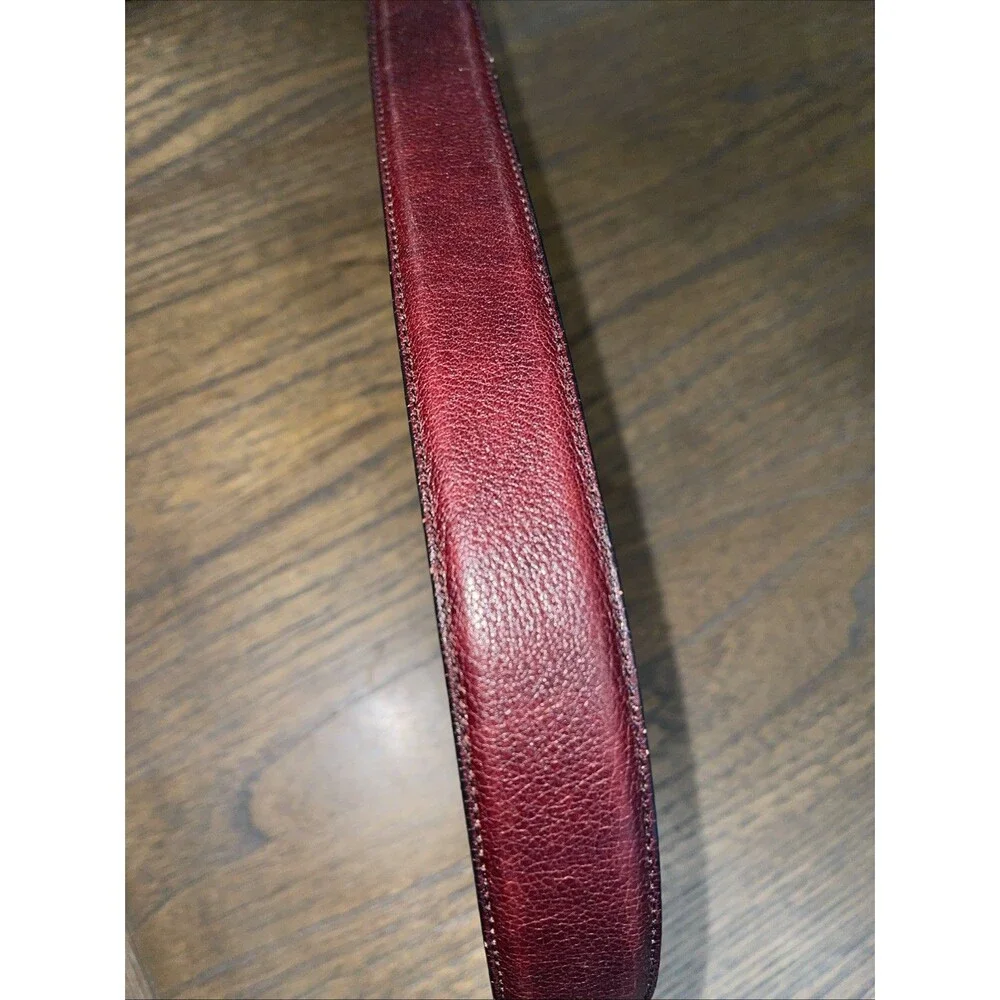 Brighton Belt Size 38 Brown Leather Brass Buckle Classic Vintage USA Made